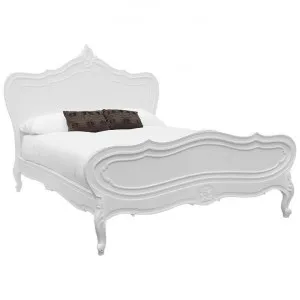 Chamonix Hand Crafted Mahogany Queen Bed, White by Millesime, a Beds & Bed Frames for sale on Style Sourcebook