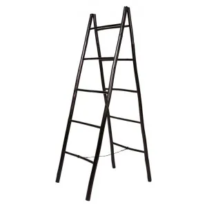 Allison Bamboo Foldable A-shape Ladder Rack, Black by Casa Uno, a Wall Shelves & Hooks for sale on Style Sourcebook