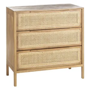 Amalfi Santali Woven Cane & Mango Wood 3 Drawer Tallboy by Amalfi, a Dressers & Chests of Drawers for sale on Style Sourcebook