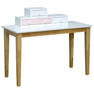 Umea Wooden Kids Study Desk, 120cm, White / Pink by Dodicci, a Kids Chairs & Tables for sale on Style Sourcebook