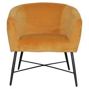 Cartaya Velvet Fabric Tub Chair, Sunflower by Brighton Home, a Chairs for sale on Style Sourcebook