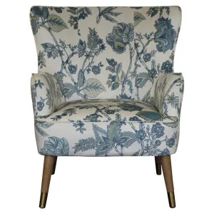 Cirencester Fabric Accent Armchair, Blue Iris by Brighton Home, a Chairs for sale on Style Sourcebook