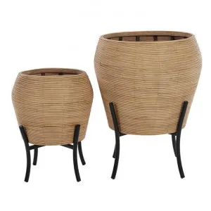 Akela 2 Piece Rattan Planter Stand Set by Coast To Coast Home, a Plant Holders for sale on Style Sourcebook