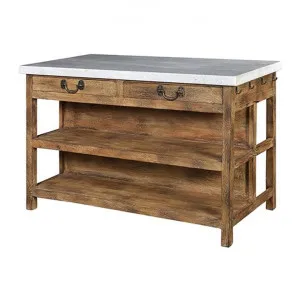 Lars Marble Topped Mango Wood Kitchen Island, Large by Provencal Treasures, a Kitchen Islands for sale on Style Sourcebook