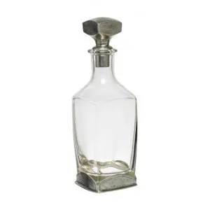 Tudela Glass & Pewter Decanter by French Country Collection, a Decanters & Carafs for sale on Style Sourcebook