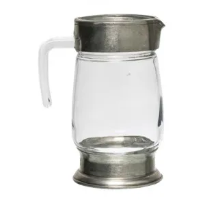 Torrens Glass & Pewter Pitcher, Small by Provencal Treasures, a Jugs for sale on Style Sourcebook