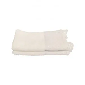 Percin Cotton Embroidery Hand Towel, White by French Country Collection, a Table Cloths & Runners for sale on Style Sourcebook