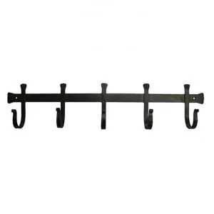 Jarnac Chunky Iron Wall Hanger, 5 Hook by French Country Collection, a Wall Shelves & Hooks for sale on Style Sourcebook