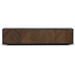 Eacham Wooden 4 Door TV Unit, 210cm, Dark Natural / Rustic Black by Conception Living, a Entertainment Units & TV Stands for sale on Style Sourcebook