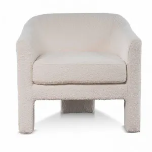 Chesler Boucle Fabric Armchair, Ivory by Conception Living, a Chairs for sale on Style Sourcebook