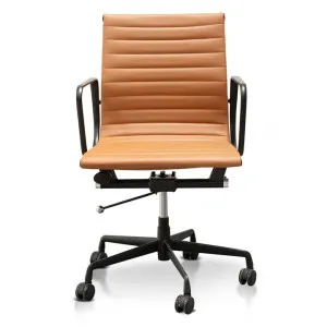 Conimbia Italian Leather Replica Eames Office Chair, Tan by Conception Living, a Chairs for sale on Style Sourcebook