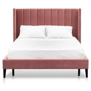 Kingsdale Velvet Fabric Platform Bed, King, Blush by Conception Living, a Beds & Bed Frames for sale on Style Sourcebook