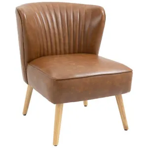 Hugo Faux Leather Lounge Chair, Tan by HOMESTAR, a Chairs for sale on Style Sourcebook