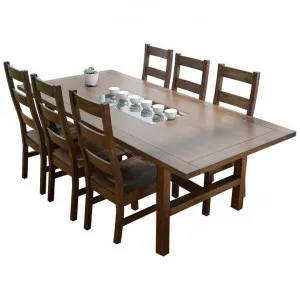 Ephraim 7 Piece Mountain Ash Timber Dining Table Set, 194cm by Hanson & Co., a Dining Sets for sale on Style Sourcebook