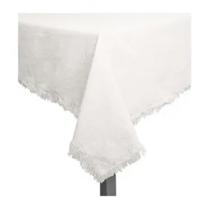 Avani Cotton Tablecloth, 250x150cm, Ivory by A.Ross Living, a Table Cloths & Runners for sale on Style Sourcebook