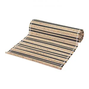 Havana Banana Leaf & Cotton Table Runner, 180x33cm, Natural / Black by j.elliot HOME, a Table Cloths & Runners for sale on Style Sourcebook