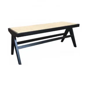 Maron Timber & Rattan Dining Bench, 116cm, Black by Montego, a Dining Tables for sale on Style Sourcebook