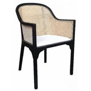 Nogaro Timber & Rattan Armchair, Black by Montego, a Chairs for sale on Style Sourcebook