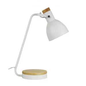 Benny Metal Desk Lamp, White by Oriel Lighting, a Desk Lamps for sale on Style Sourcebook