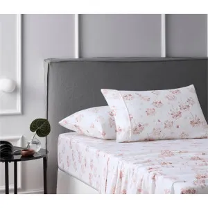 Accessorize Flower Bunch Cotton Flannelette Sheet Set, Single, Pink by Accessorize Bedroom Collection, a Bedding for sale on Style Sourcebook