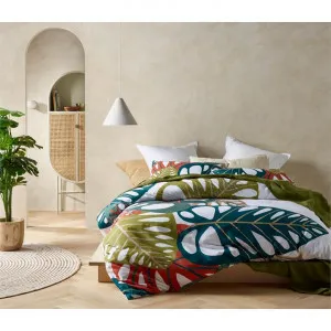 Accessorize Monstera Cotton Quilt Cover Set, Queen by Accessorize Bedroom Collection, a Bedding for sale on Style Sourcebook