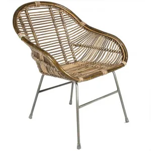 Malta Distressed Rattan Armchair, Natural by Casa Sano, a Chairs for sale on Style Sourcebook
