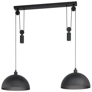 Winkworth Steel Dome Industrial Bar Pendant Light by Eglo, a Pendant Lighting for sale on Style Sourcebook