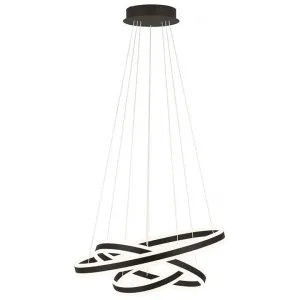 Tonarella LED Triple Ring Pendant Light, Black by Eglo, a Pendant Lighting for sale on Style Sourcebook