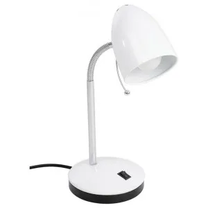 Lara Metal Adjustable Desk Lamp, White by Eglo, a Desk Lamps for sale on Style Sourcebook