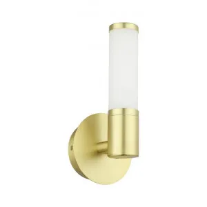 Palmera Metal & Glass LED Wall Light, Single Light, Brass by Eglo, a Wall Lighting for sale on Style Sourcebook