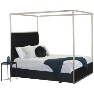 Westbourne Metal & Velluto 4 Poster Bed, Queen by Brighton Home, a Beds & Bed Frames for sale on Style Sourcebook