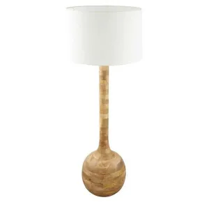 Sitar Mango Wood Base Floor Lamp by Zaffero, a Floor Lamps for sale on Style Sourcebook
