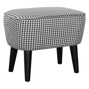 Molena Fabric Footstool, White Dot by Brighton Home, a Stools for sale on Style Sourcebook