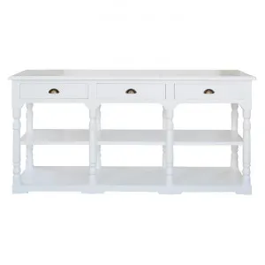 Oscar Birch Timber Console Table, 180cm, Matt White by Manoir Chene, a Console Table for sale on Style Sourcebook