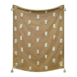 Quinn Cotton Throw, 160x130cm, Sandstone by A.Ross Living, a Throws for sale on Style Sourcebook