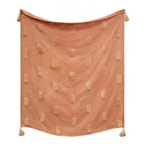 Quinn Cotton Throw, 160x130cm, Clay Pink by j.elliot HOME, a Throws for sale on Style Sourcebook