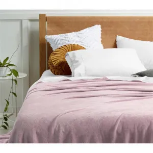 Accessorize Super Soft Blanket, Quee / King, Blush by Accessorize Bedroom Collection, a Throws for sale on Style Sourcebook