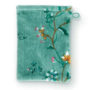 Pip Studio Les Fleurs Cotton Wash Mitt, Green by Pip Studio, a Towels & Washcloths for sale on Style Sourcebook