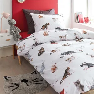 Beddinghouse Cute Cats Cotton Quilt Cover Set, Single by Beddinghouse, a Bedding for sale on Style Sourcebook