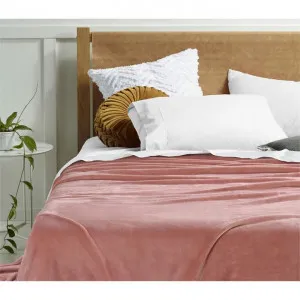 Accessorize Super Soft Blanket, Quee / King, Clay by Accessorize Bedroom Collection, a Throws for sale on Style Sourcebook
