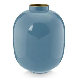 Pip Studio Costa Metal Vase, Large, Blue by Pip Studio, a Vases & Jars for sale on Style Sourcebook