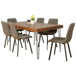 Knox Timber & Metal 5 Piece Dining Table Set, 150cm by Hanson & Co., a Dining Sets for sale on Style Sourcebook