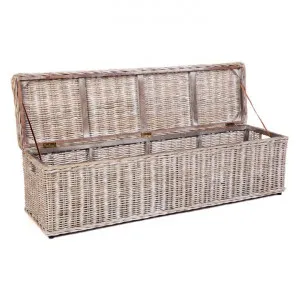 Dorset Rattan Blanket Trunk, 160cm, Grey Wash by ETC, a Baskets & Boxes for sale on Style Sourcebook