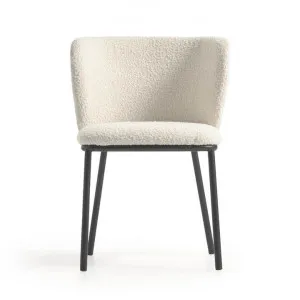 Alamo Boucle Fabric Dining Chair, White by El Diseno, a Dining Chairs for sale on Style Sourcebook