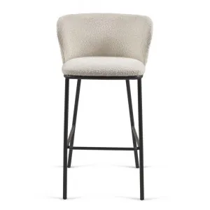 Alamo Boucle Fabric Counter Stool, White by El Diseno, a Bar Stools for sale on Style Sourcebook