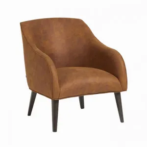 Lura Leather Effect Fabric Lounge Armchair, Rust by El Diseno, a Chairs for sale on Style Sourcebook