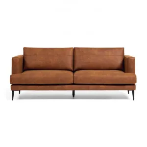 Bellavista Leather Effect Fabric Sofa, 2 Seater, Rust by El Diseno, a Sofas for sale on Style Sourcebook