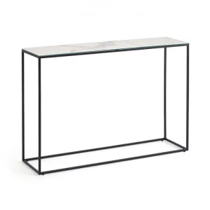 Ruis Ceramic Topped Steel Console Table, 110cm, Kalos White by El Diseno, a Console Table for sale on Style Sourcebook