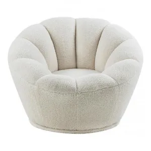 Kylie Sherpa Fabric Swivel Lounge Chair by HOMESTAR, a Chairs for sale on Style Sourcebook