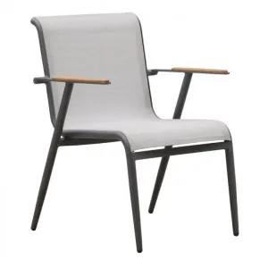 Indosoul Milan Metal Outdoor Dining Armchair, Charcoal by Indosoul, a Outdoor Chairs for sale on Style Sourcebook